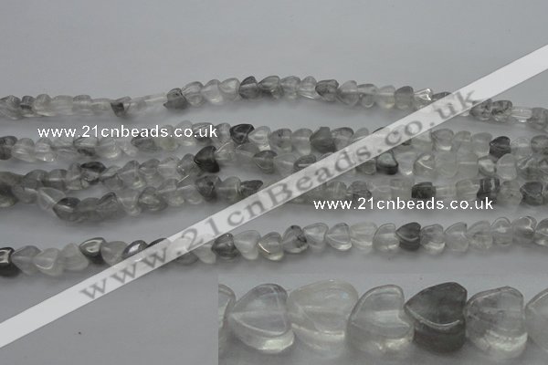 CCQ241 15.5 inches 4*4mm heart cloudy quartz beads wholesale