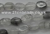 CCQ242 15.5 inches 4*6mm oval cloudy quartz beads wholesale