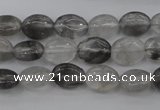 CCQ243 15.5 inches 8*10mm oval cloudy quartz beads wholesale