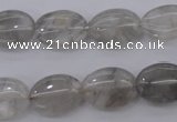 CCQ244 15.5 inches 12*16mm oval cloudy quartz beads wholesale