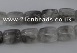 CCQ261 15.5 inches 10*12mm rectangle cloudy quartz beads