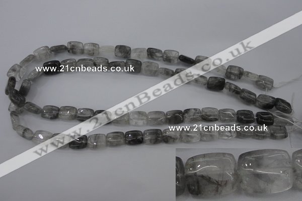 CCQ261 15.5 inches 10*12mm rectangle cloudy quartz beads