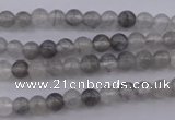 CCQ281 15.5 inches 4mm round cloudy quartz beads wholesale