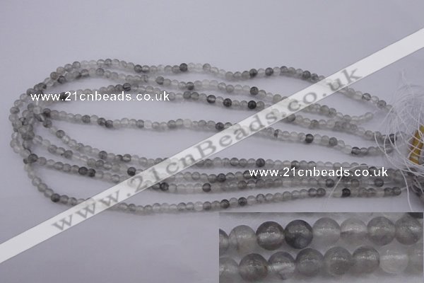 CCQ281 15.5 inches 4mm round cloudy quartz beads wholesale