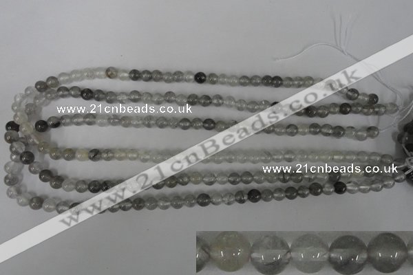 CCQ301 15.5 inches 6mm round cloudy quartz beads wholesale