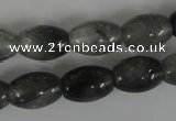 CCQ345 15.5 inches 10*14mm rice cloudy quartz beads wholesale