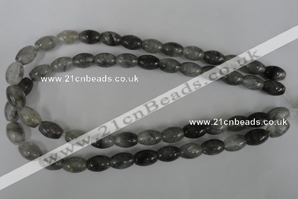 CCQ345 15.5 inches 10*14mm rice cloudy quartz beads wholesale