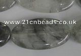 CCQ392 15.5 inches 20*40mm oval cloudy quartz beads wholesale