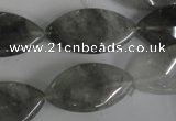 CCQ402 15.5 inches 15*30mm marquise cloudy quartz beads wholesale