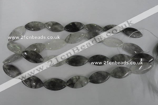 CCQ402 15.5 inches 15*30mm marquise cloudy quartz beads wholesale