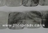 CCQ411 15.5 inches 18*18mm square cloudy quartz beads wholesale