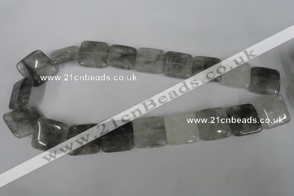 CCQ412 15.5 inches 20*20mm square cloudy quartz beads wholesale