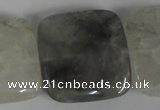 CCQ415 15.5 inches 30*30mm square cloudy quartz beads wholesale