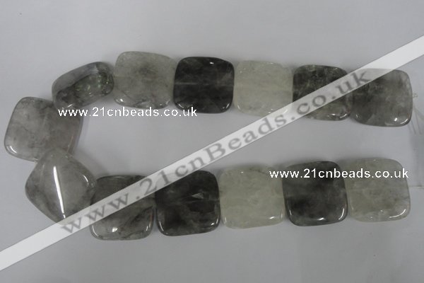 CCQ415 15.5 inches 30*30mm square cloudy quartz beads wholesale