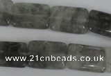 CCQ431 15.5 inches 15*20mm rectangle cloudy quartz beads wholesale