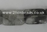 CCQ432 15.5 inches 18*25mm rectangle cloudy quartz beads wholesale