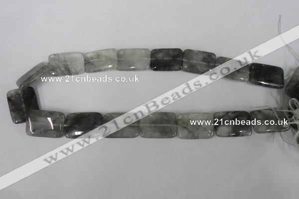 CCQ432 15.5 inches 18*25mm rectangle cloudy quartz beads wholesale