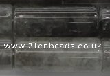 CCQ552 15.5 inches 16*40mm tube cloudy quartz beads wholesale