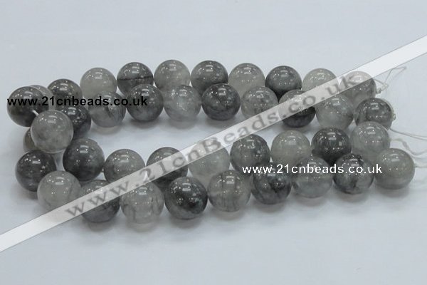 CCQ56 15.5 inches 20mm round cloudy quartz beads wholesale