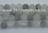 CCQ560 15.5 inches 4mm round matte cloudy quartz beads wholesale