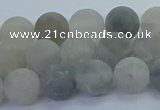 CCQ562 15.5 inches 8mm round matte cloudy quartz beads wholesale