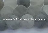 CCQ564 15.5 inches 12mm round matte cloudy quartz beads wholesale