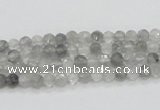 CCQ57 15.5 inches 4mm faceted round cloudy quartz beads wholesale