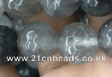 CCQ584 15.5 inches 12mm faceted round cloudy quartz beads wholesale