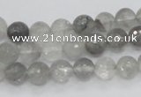 CCQ59 15.5 inches 8mm faceted round cloudy quartz beads wholesale