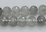 CCQ60 15.5 inches 10mm faceted round cloudy quartz beads wholesale