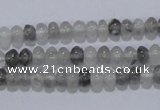 CCQ66 15.5 inches 4*6mm rondelle cloudy quartz beads wholesale