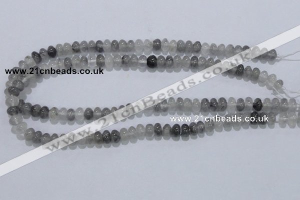 CCQ67 15.5 inches 5*8mm rondelle cloudy quartz beads wholesale