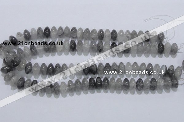 CCQ70 15.5 inches 8*14mm rondelle cloudy quartz beads wholesale