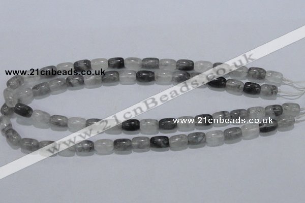 CCQ80 15.5 inches 8*12mm column cloudy quartz beads wholesale