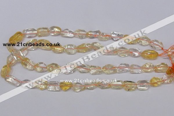 CCR100 15.5 inches 8-15mm natural citrine gemstone nugget beads