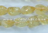 CCR101 15.5 inches 8-14mm natural citrine gemstone nugget beads