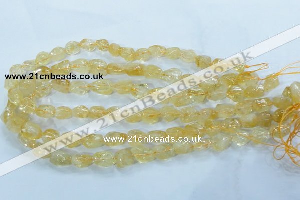 CCR101 15.5 inches 8-14mm natural citrine gemstone nugget beads