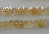 CCR161 15.5 inches 5*8mm faceted rondelle natural citrine beads