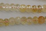 CCR162 15.5 inches 7*10mm faceted rondelle natural citrine beads