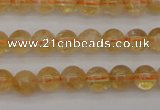 CCR165 15.5 inches 6mm round natural citrine beads wholesale