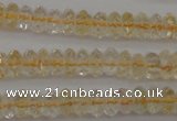 CCR171 15.5 inches 3*5mm faceted rondelle natural citrine beads