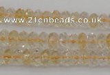 CCR172 15.5 inches 4*6mm faceted rondelle natural citrine beads