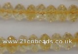 CCR174 15.5 inches 5*8mm faceted rondelle natural citrine beads