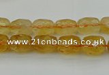 CCR178 15.5 inches 8*12mm faceted drum citrine gemstone beads