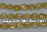 CCR21 15.5 inches 6*7mm faceted oval natural citrine gemstone beads