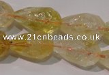 CCR212 15.5 inches 13*18mm faceted teardrop citrine gemstone beads