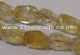 CCR214 15.5 inches 12*14mm faceted nuggets natural citrine beads