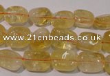 CCR218 15.5 inches 9*13mm nuggets natural citrine gemstone beads