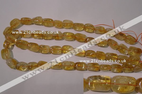 CCR219 15.5 inches 11*17mm nuggets natural citrine gemstone beads