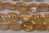 CCR228 15.5 inches 6*9mm oval natural citrine gemstone beads